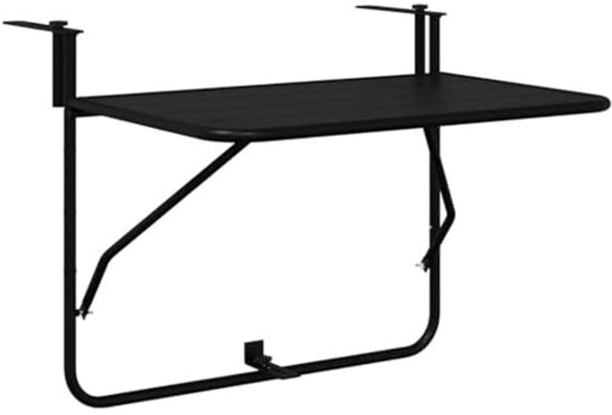 Moderne Zwarte Buiten Tafel - Poedergecoat Staal - Ruimte voor 4 Personen - Weerbestendig Tuinmeubel