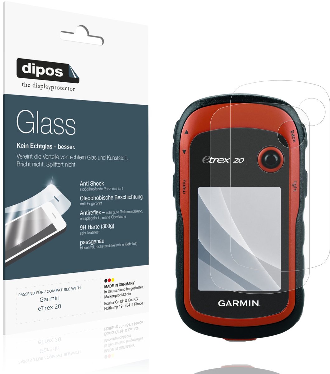 dipos – 2x Matte Pantserfolie geschikt voor Garmin eTrex 20 | 9H Screenprotector