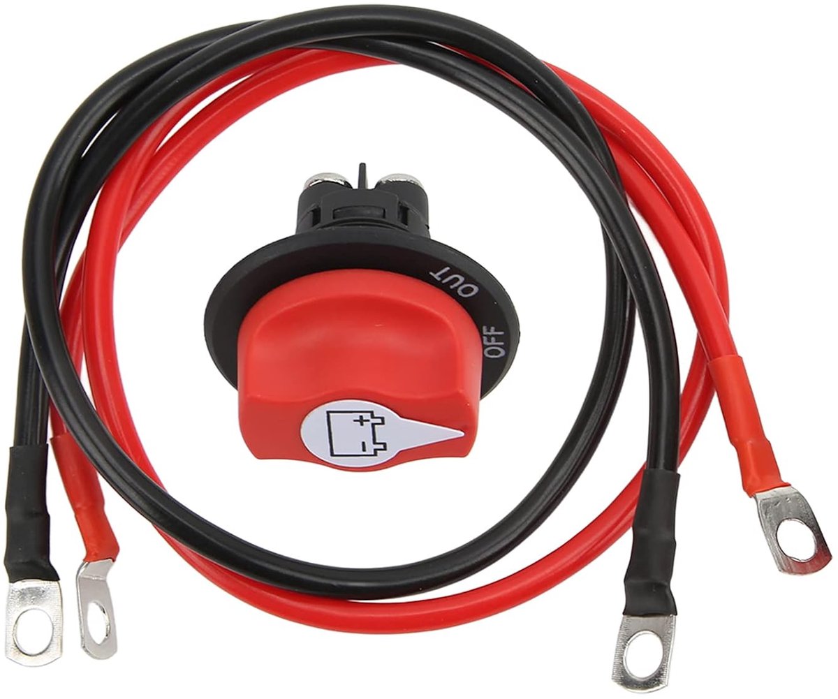 Batterijschakelaar, Universele Batterij-isolator-keuzeschakelaar Waterdichte Batterij-keuzeschakelaar Master-uitschakelschakelaar voor Motorfiets Marine Boat