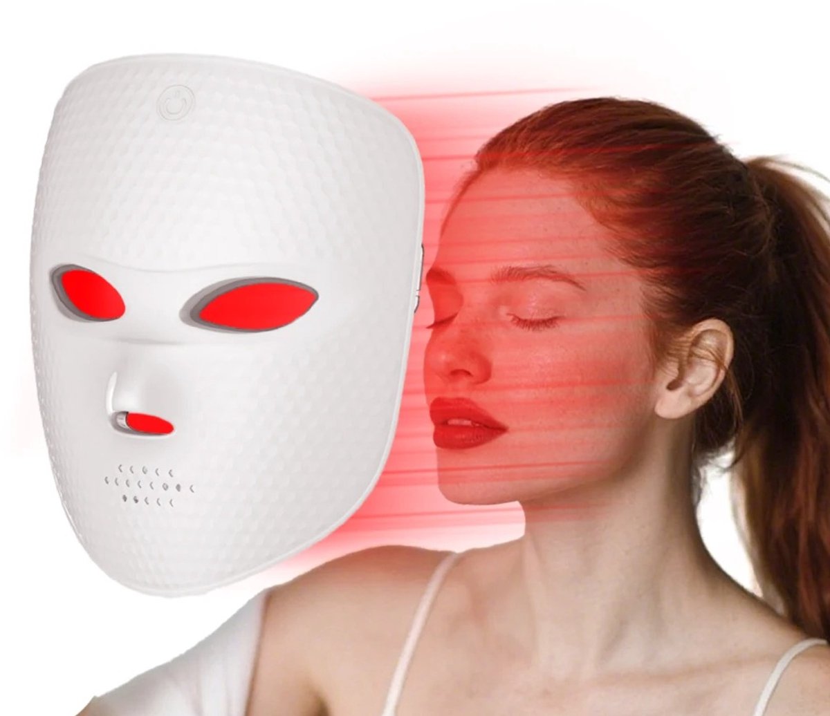 DayeLabel LED Gezichtsmasker – Masker - Rood Licht Therapie – 7 Kleuren – 180 LED Lichtpunten – Draadloos & Oplaadbaar – 3,7W