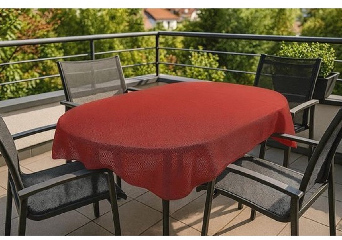 Ovaal Tuintafelkleed 140x190 cm – Weerbestendig en Antislip tafelzeil voor Tuin en Terras