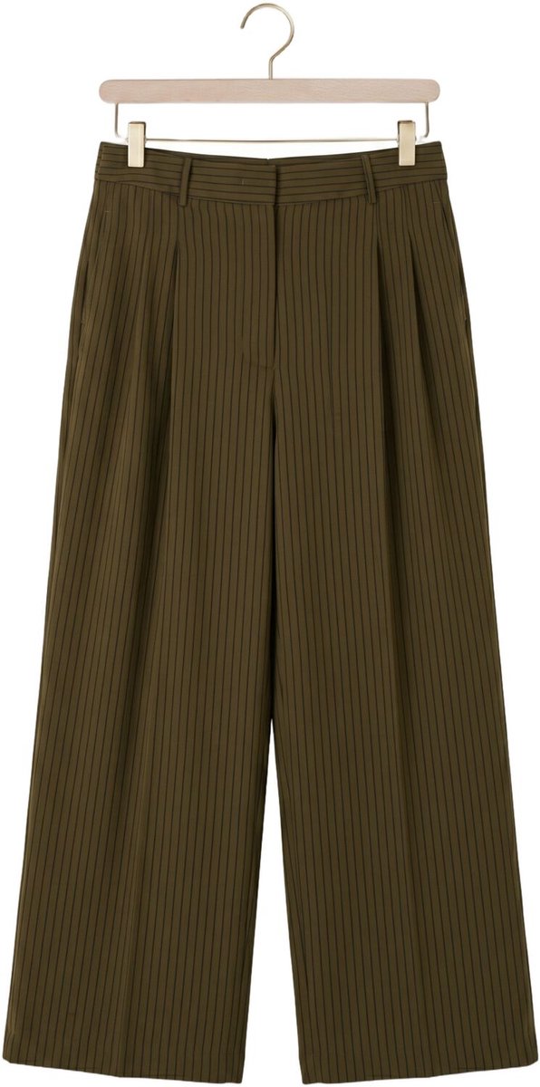 DANTE6 Gilbery Pinstripe Balloon Pants Broeken Dames - Olijf - Maat 34