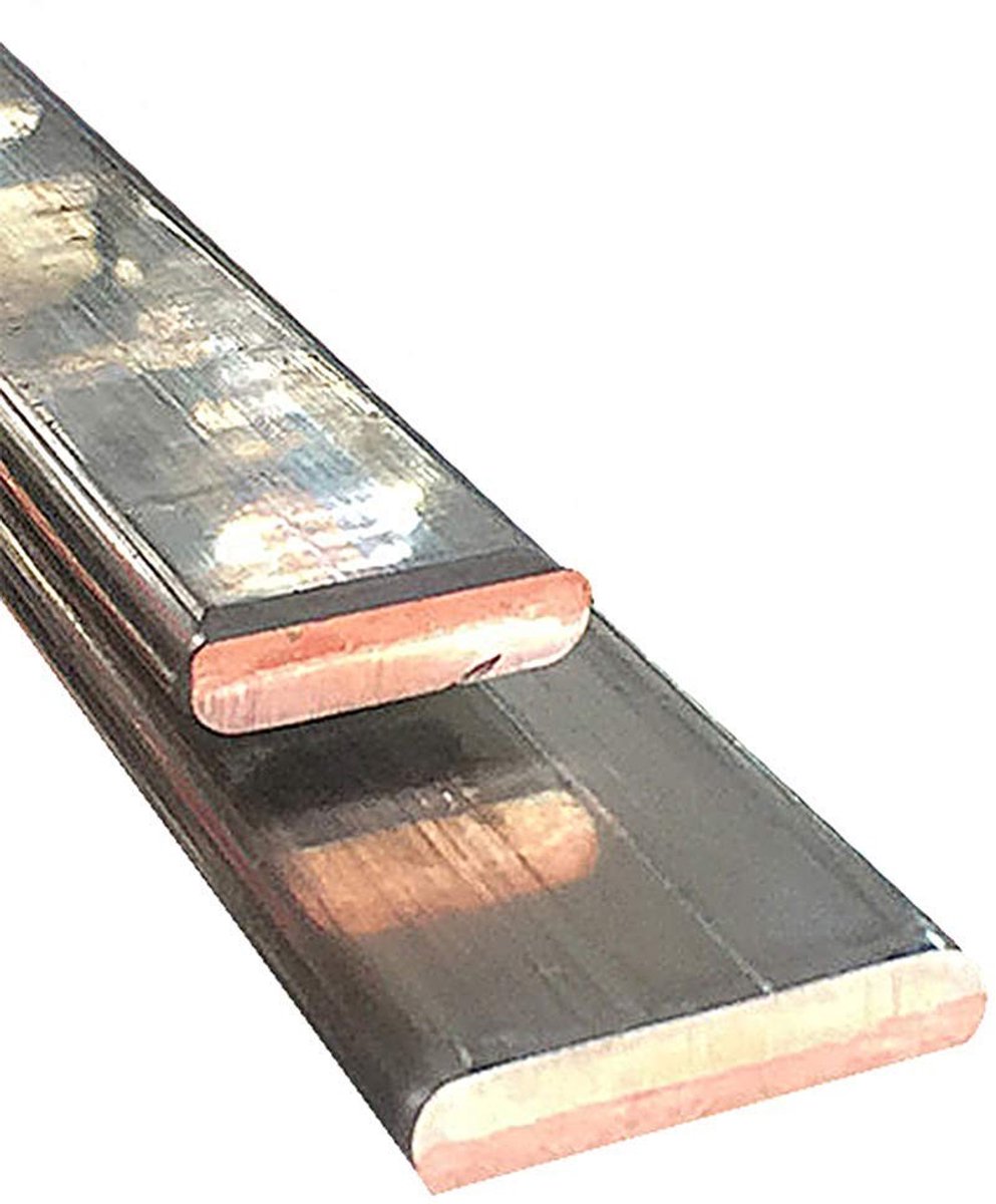 Flat beam koper draad voor hoge stroomgeleiding - 4mm dikte, 25mm lengte, 1000mm - Elektrische verbinding, Soldeerwerk, Koperaccessoires