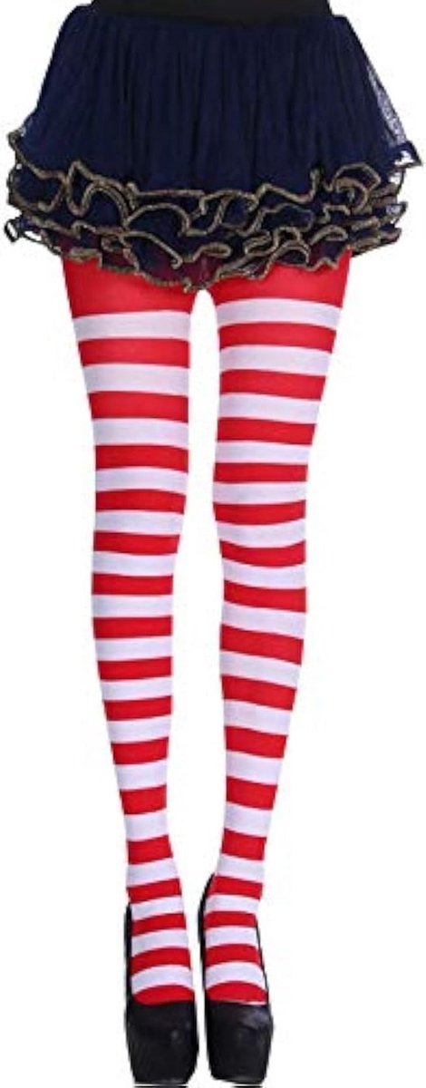 Halloween en Kerst Striped Tights voor Dames - Volledige Voet, Hoge Taille Leggings en Kousen voor Feestelijke Gelegenheden