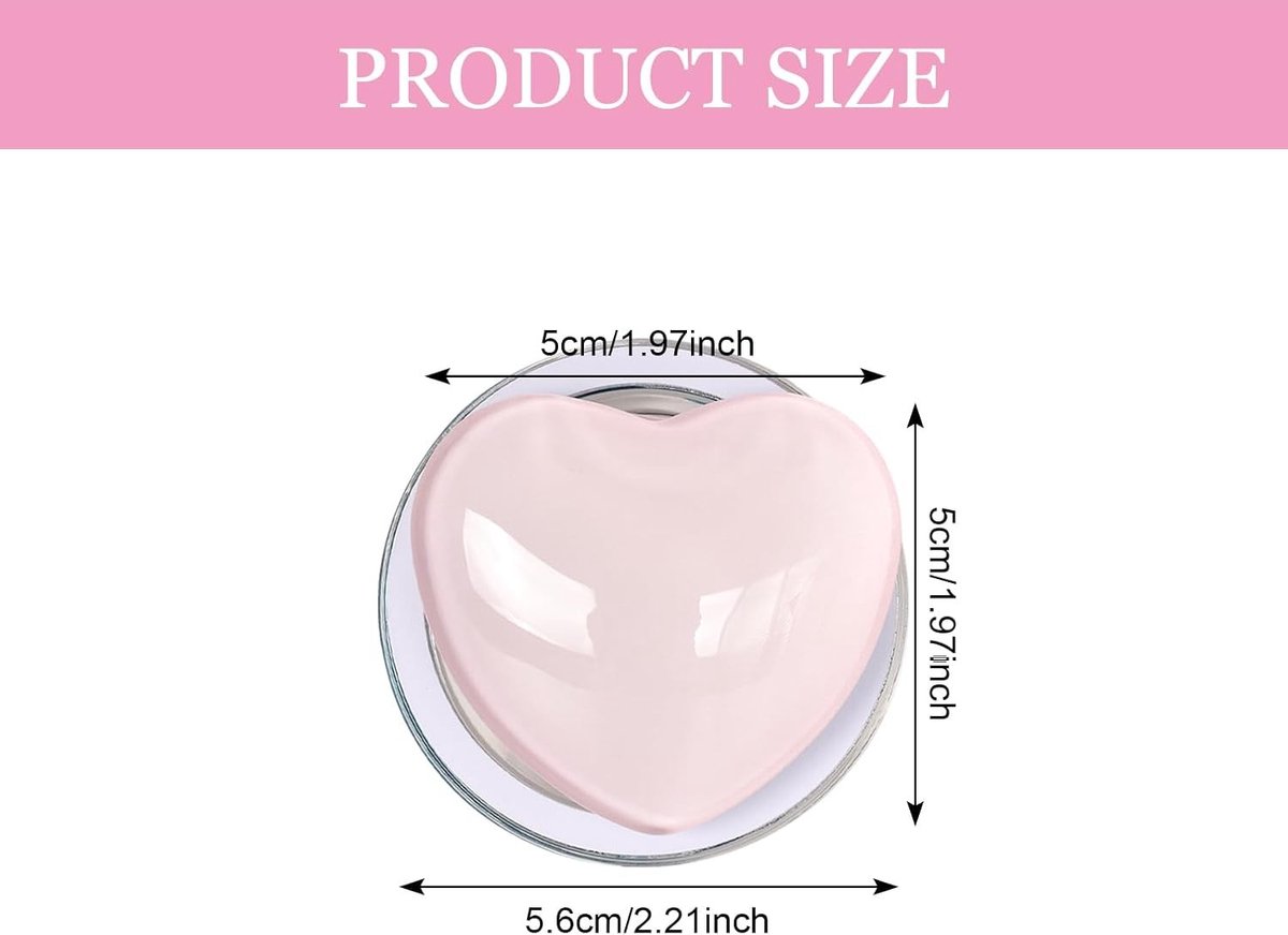 Kleurverloop Telefoonhouder met Kristallen Hart, Magnetische Grip en Uittrekbare Stand voor Smartphones