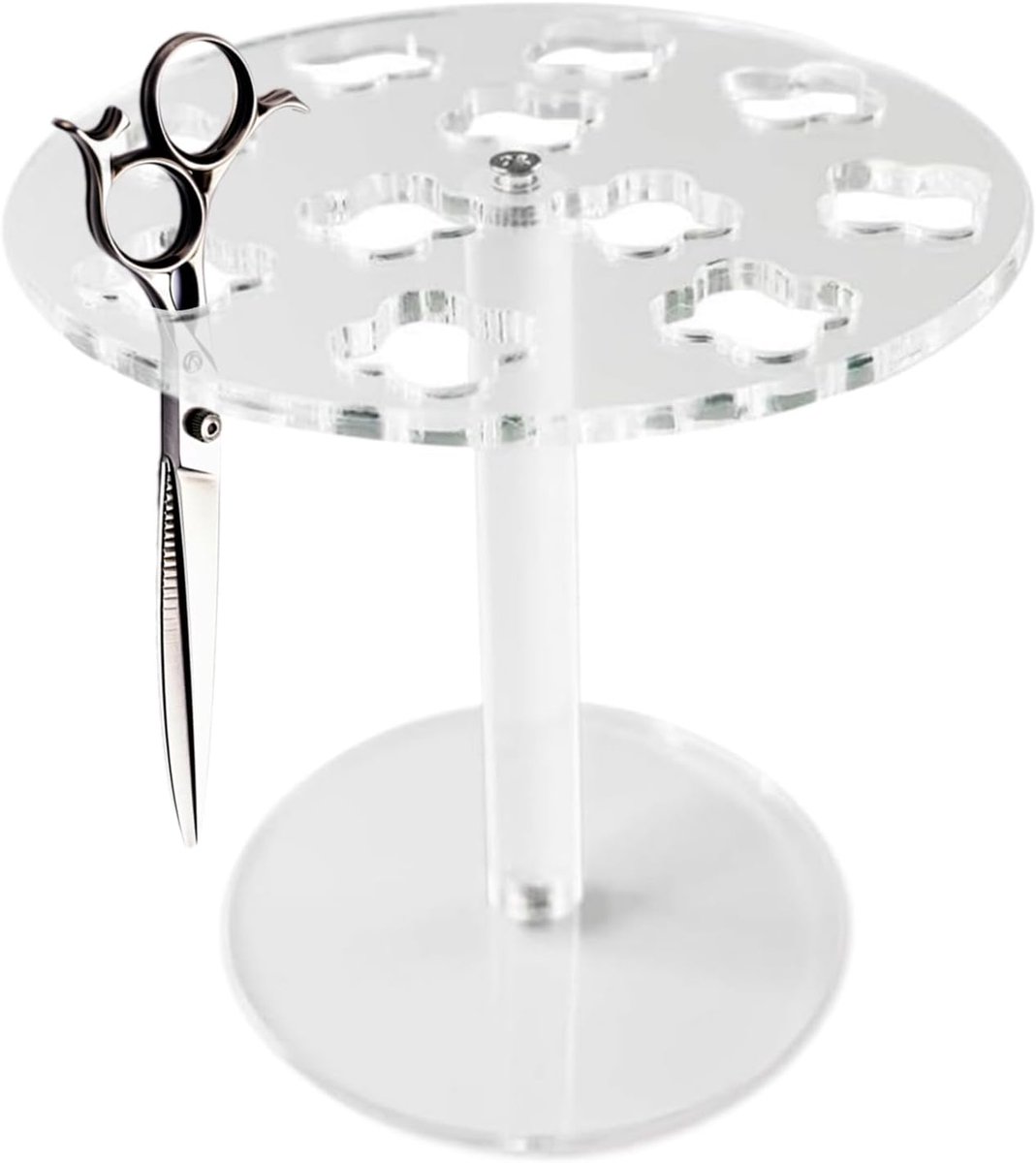 11-Schaarorganisator Stand Voor Haarstyling | Acrylic Displaystand Bureauaccessoires voor Thuis Kapperszaak Salon Schaarkammen Clips Organisatie Opslag