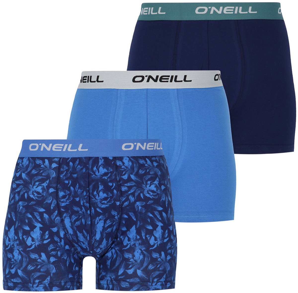 O'Neill 9-Pack – O’Neill Boxershorts – Heren – Katoen – Spray Flower – Blauw