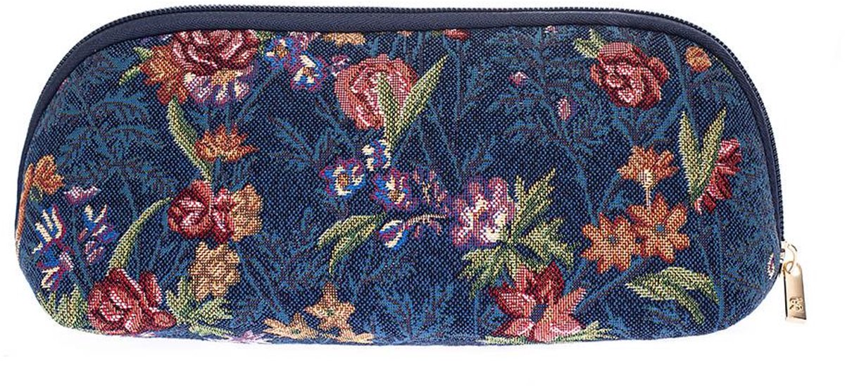 Make-up Brush Tas Flower Meadow blauw