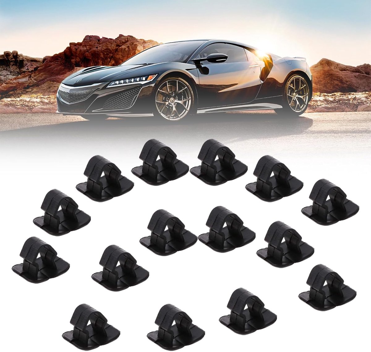 Isolatiekussenhouder voor de auto, motorkap, steunstaafclips, afdekstop, motorkap, isolatiemat, bevestigingsclips, kap, motorkap, stang, steun, prop clip, 15 stuks