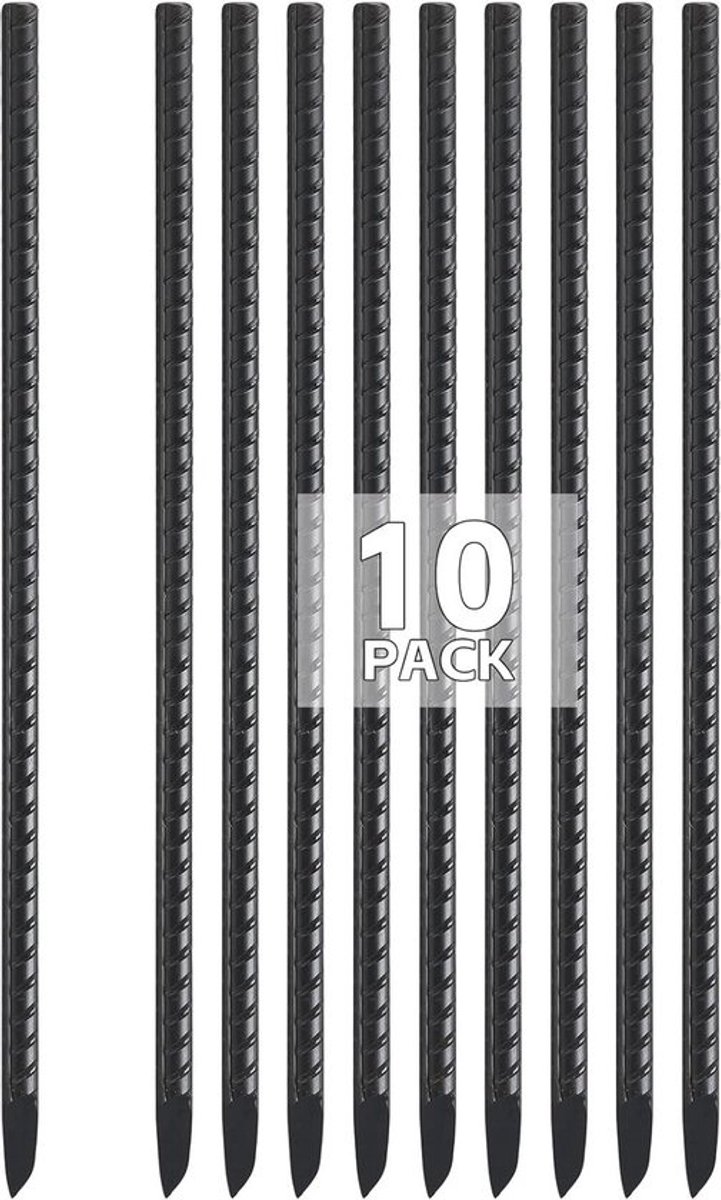Grondankers voor Tent en Camping, 40 cm, Stevige Haringen, 10 Stuks, Zwart