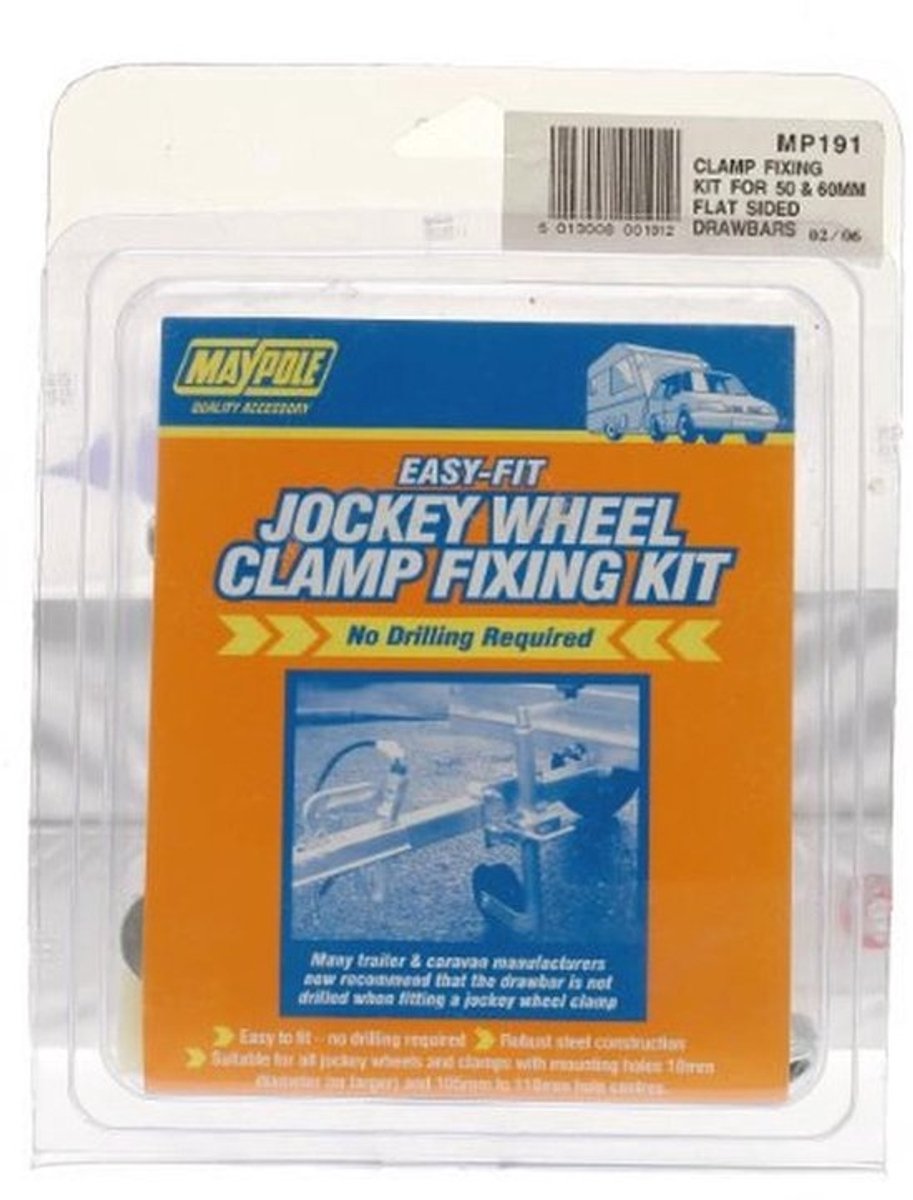 Jockey Wielklem Bevestigingsset 50/60 mm - Eenvoudige Montage Zonder Boren
