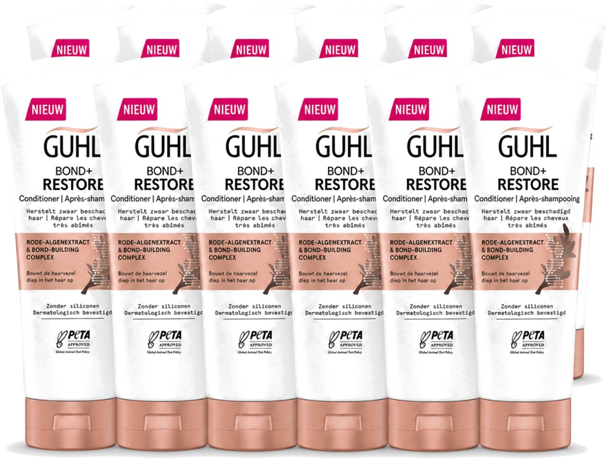 12 x Guhl - Conditioner - Bond+ Restore - 200 ml - Voordeelverpakking - 12 stuks