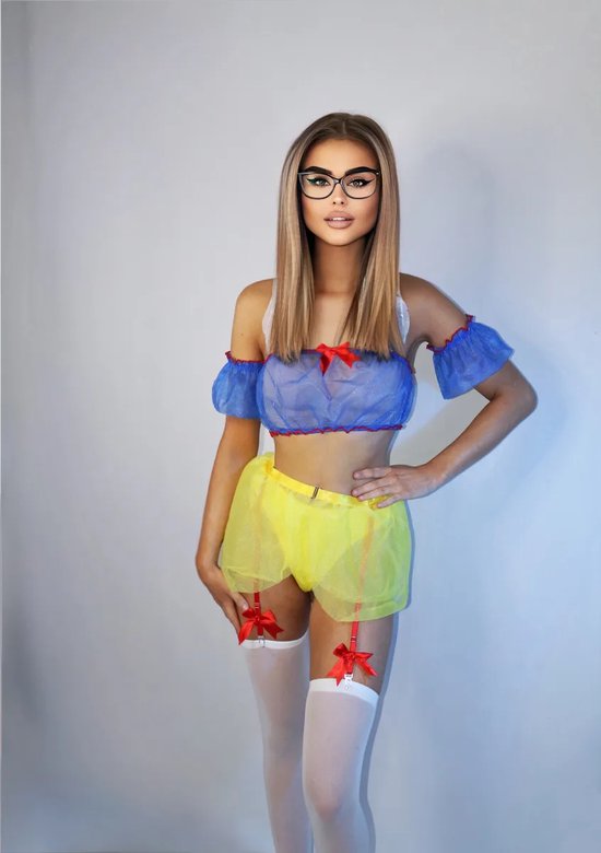 Sneeuwwitje Kostuum Dames - Sexy Sprookjes Verkleedkleding - Maat M