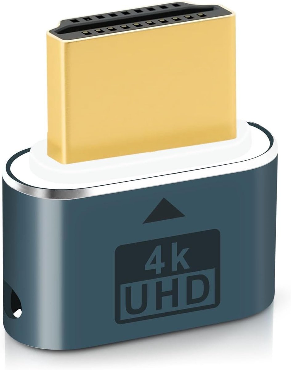 Dummy plug, HDMI dongle virtuele monitor display emulator 4k @60Hz voor Windows Mac OSX Linux (met indicatielamp)