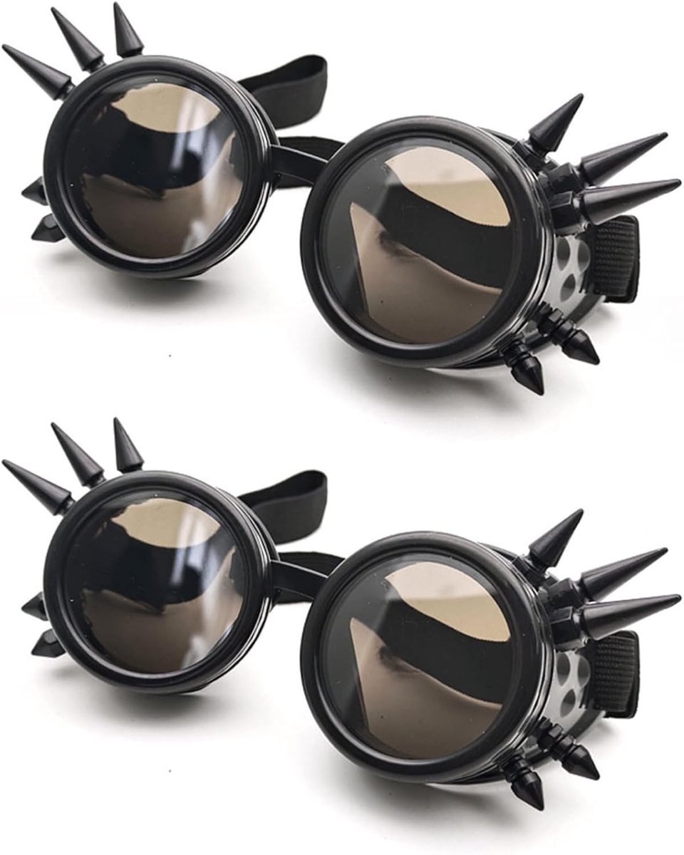 Retro Steampunk Lasbril Set, Vintage Victorian Stijl, Perfect voor Halloween en Carnaval, Onmisbare Accessoires voor je Steampunk Outfit en Cosplay