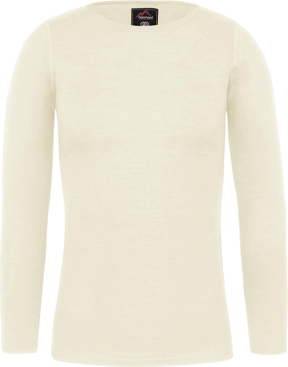 Dames-merino-shirt met lange mouwen „Mandurah“ Wolwit