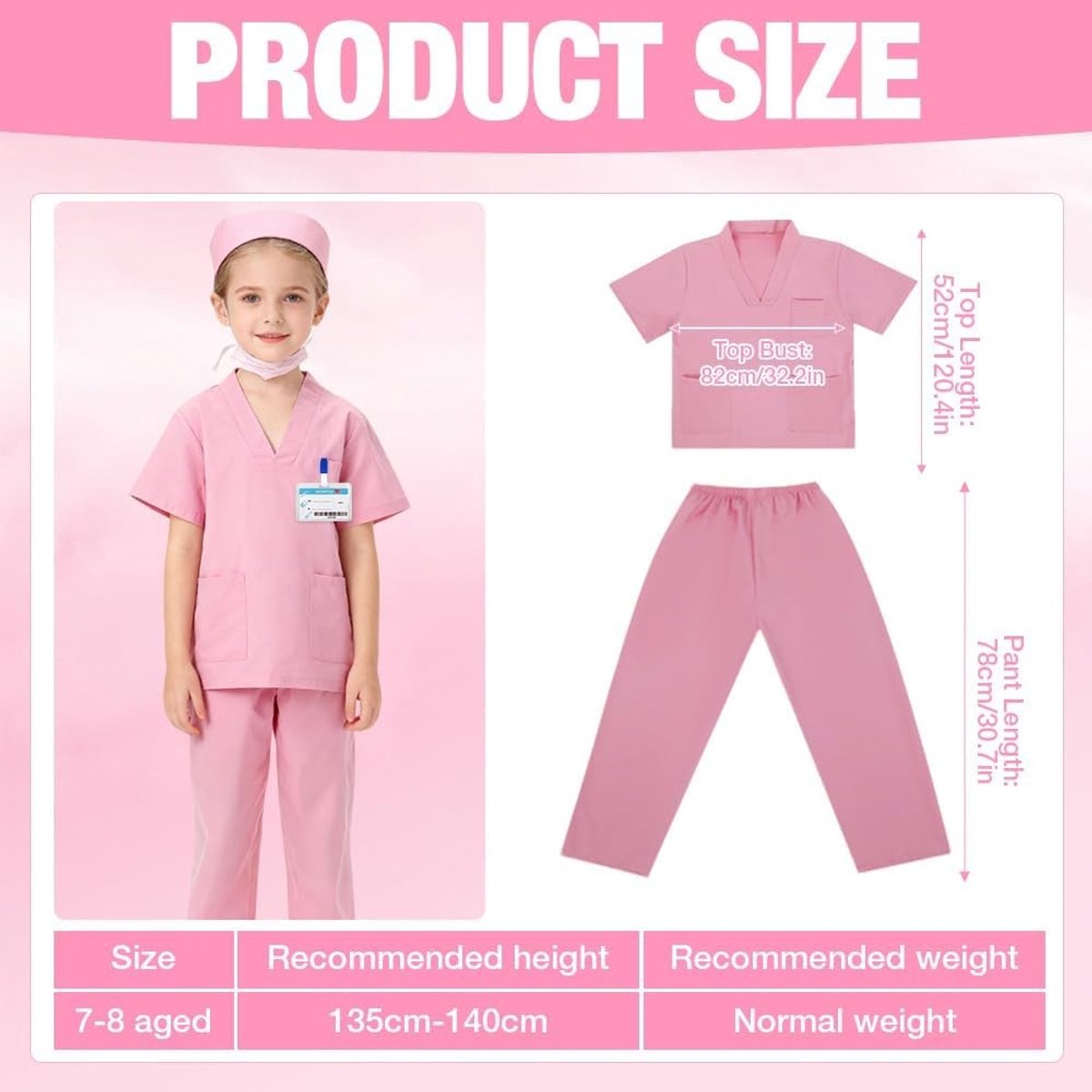 Dokterskostuum met Dokterskoffer, Labjas met ID-kaart, Stethoscoop en Speelaccessoires voor Kinderen van 6-10 Jaar, Perfect voor Carnavalsfeest en Rollenspel