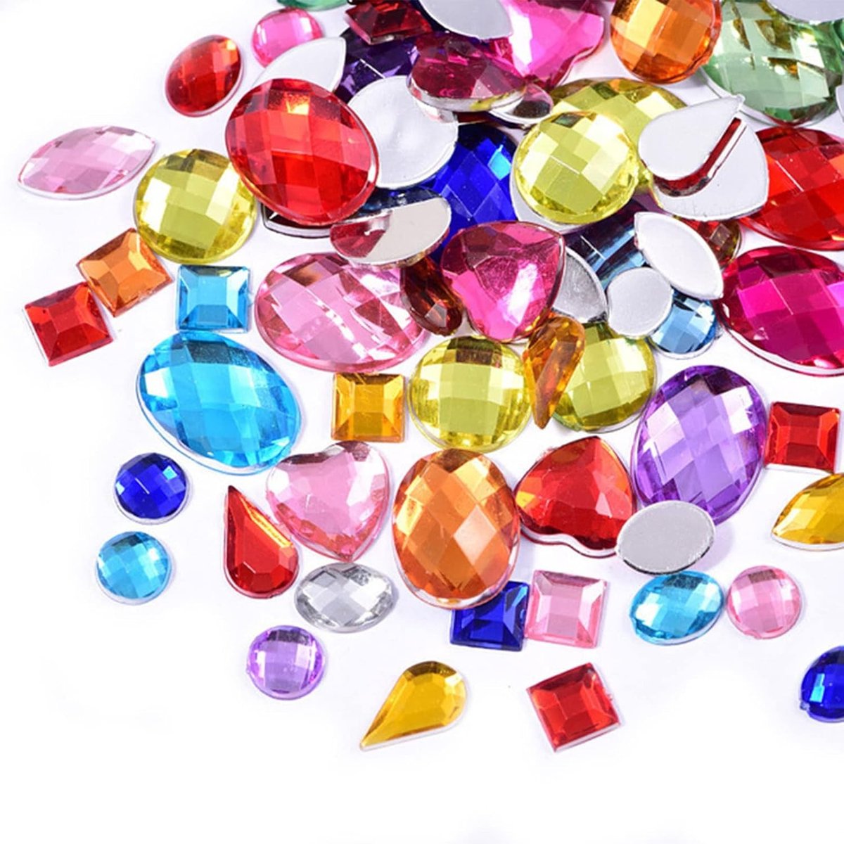 600 Stuks Kleurrijke Acrylaat Edelstenen, 4-25mm, Grote Kunststof Diamanten voor DIY Creaties en Ambachten