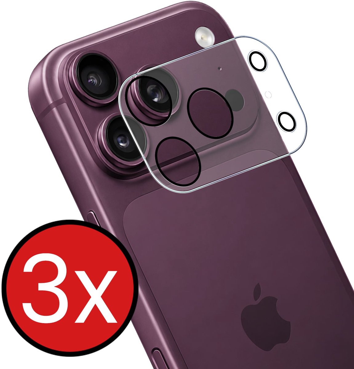 Camera Lens Protector - 3 Stuks - Geschikt voor Apple iPhone 18 Pro Max - Camera Screenprotector - Beschermglas - Gehard Glas - Tempered Glass - Screen Protector
