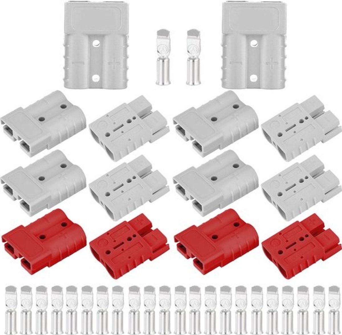 Anderson stekkers 50 A 600 V - Batterijaansluitingen voor Auto's, Campers en Caravans - 12 Stuks