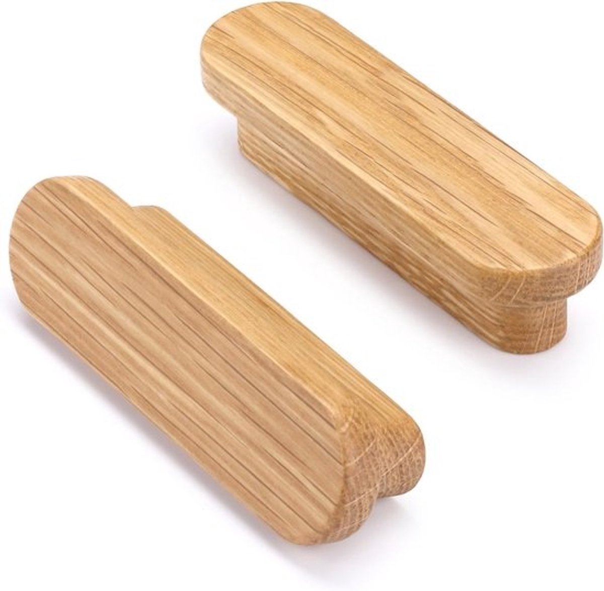 6 Stuks Houten Meubelhandgrepen, 64mm Gatafstand, Ideaal voor Keukenmeubels en Laden