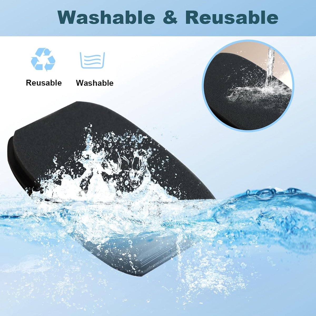 Hoogwaardige HEPA Vervangfilters voor Stofzuigers, Wasbaar en Herbruikbaar, Geschikt voor AquaTrio Series 9000 XW9385, XW9383, XW9382