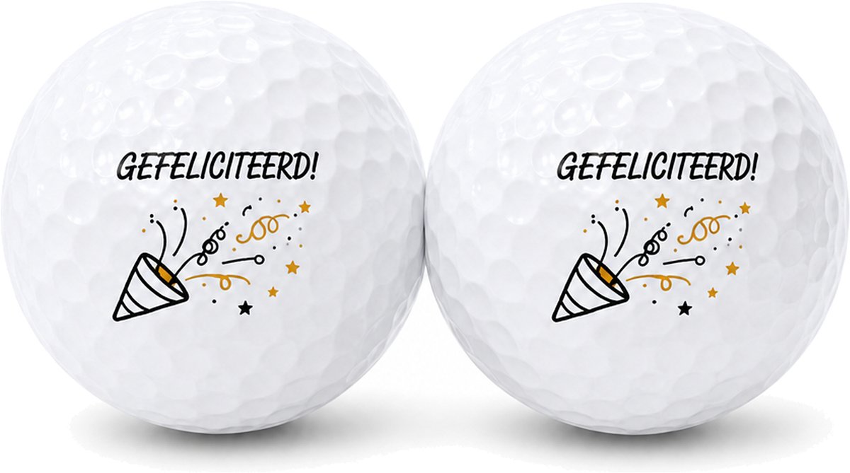 Wilson Golfballen Gefeliciteerd - Verjaardag Golf Cadeau - 2 stuks