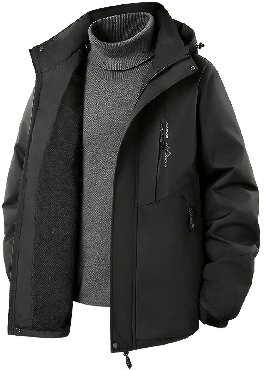 Currero Winterjas Parka Heren Lange Jas Mannen Wintermantel Overjas Gewatteerd Waterdicht Winter Stijlvol Mantel Volwassen Militair Grijs