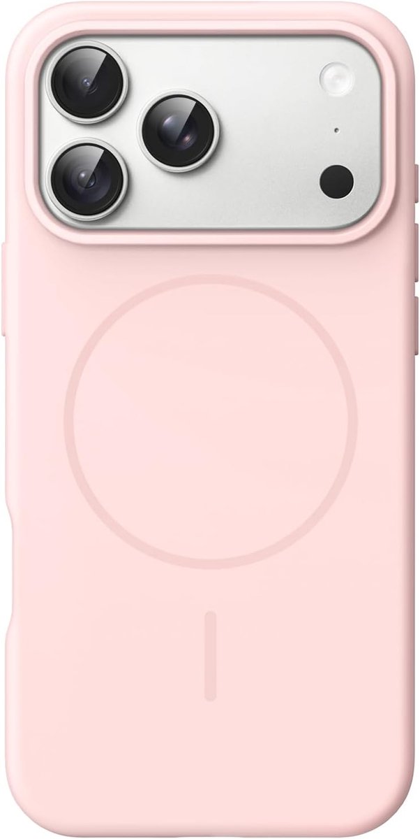 Zandarix Hoesje Geschikt voor Apple iPhone 18 Pro - Zijde Zachte Aanraking - Premium Kwaliteit - Schokabsorberend Hoesje Cover met Camera Lens Bescherming - Geschikt voor Mag - Back Cover Hoesje - Lichtroze
