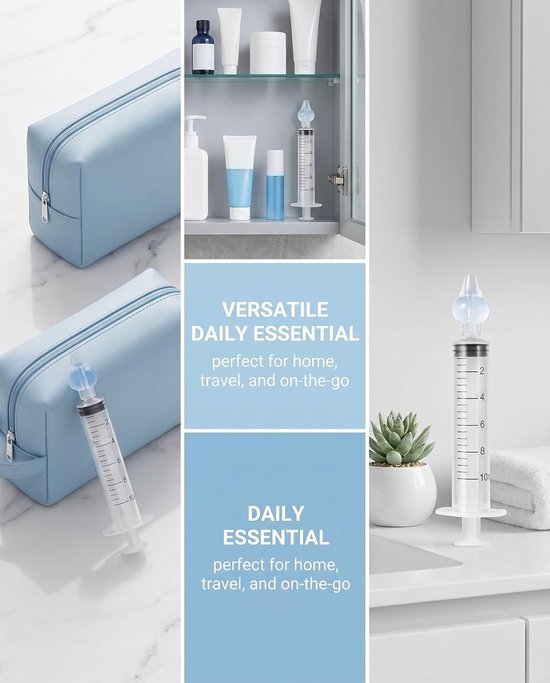 Set van 3 Neusspoelingen, 10 ml, Professionele Neusreiniger, Herbruikbaar, Veilig en Comfortabel voor Optimale Neusverzorging — afbeelding 4