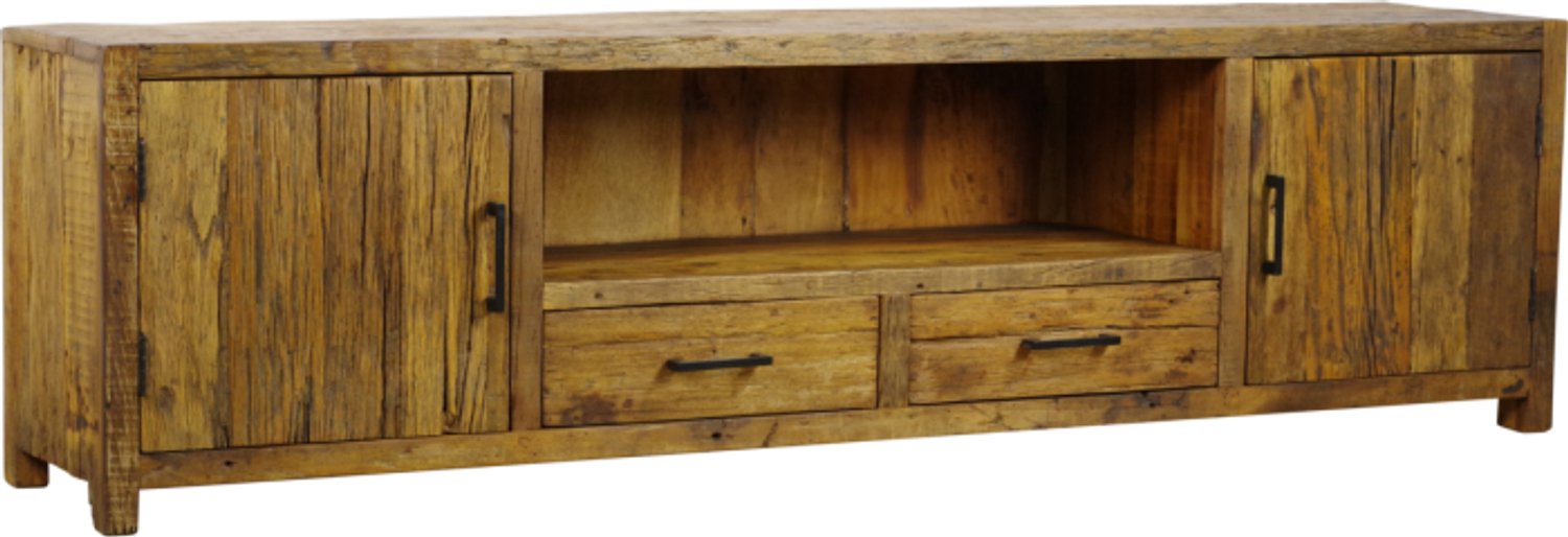 Meubelplaats TV-meubel Brent gerecycled hout naturel - 200 x 40 x 55 cm