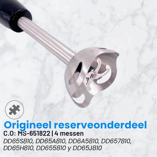 Mixerarm - RVS - 4 messen - voor Moulinex QuickChef — afbeelding 4