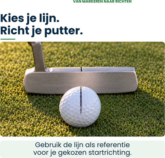 Stripe Golfbal Marker Tool - Precieze Balmarkeerhulp voor Perfecte Lijnmarkering, Uitlijning & Putt Verbetering - Inclusief Marker van Stripe Golf — afbeelding 5