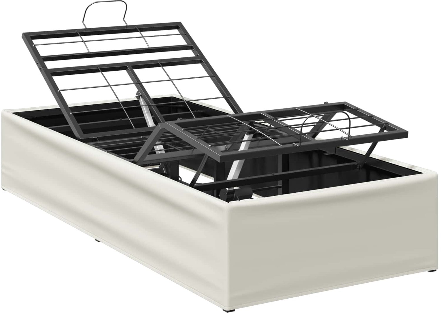 vidaXL Elektrisch - Verstelbaar - Bed - Frame - Wit - 190 - x - 100 - x - 33,5 cm - Staal