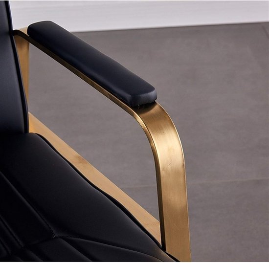 Retro Hydraulische Kappersstoel met 360° Draaifunctie, Verstelbare Hoogte, Kantelfunctie, Comfortabele Schuimvulling en Waterafstotende Kunstleren Bekleding voor Kapsalon, Barbershop en Haarspa — afbeelding 2