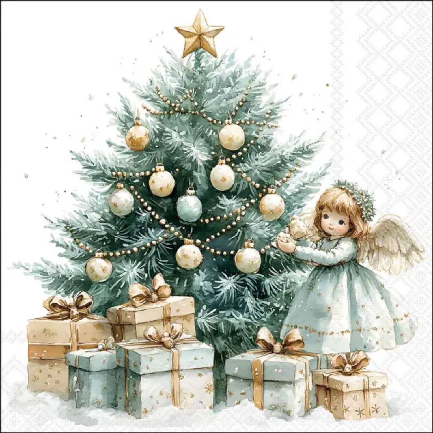 Servetten "Christmas fairy" 33x33 cm