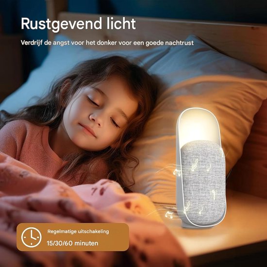 3-in-1 Bluetooth Luidspreker - Draadloze Muziekspeler - Slaapgeluid Machine - 6 Natuurlijke Geluiden - Dimbaar Nachtlicht - Duurzaam ABS Plastic - Energiezuinige Timer - Ideaal Voor Baby's En Kantoor - 1 Stuk van Longziming — afbeelding 5
