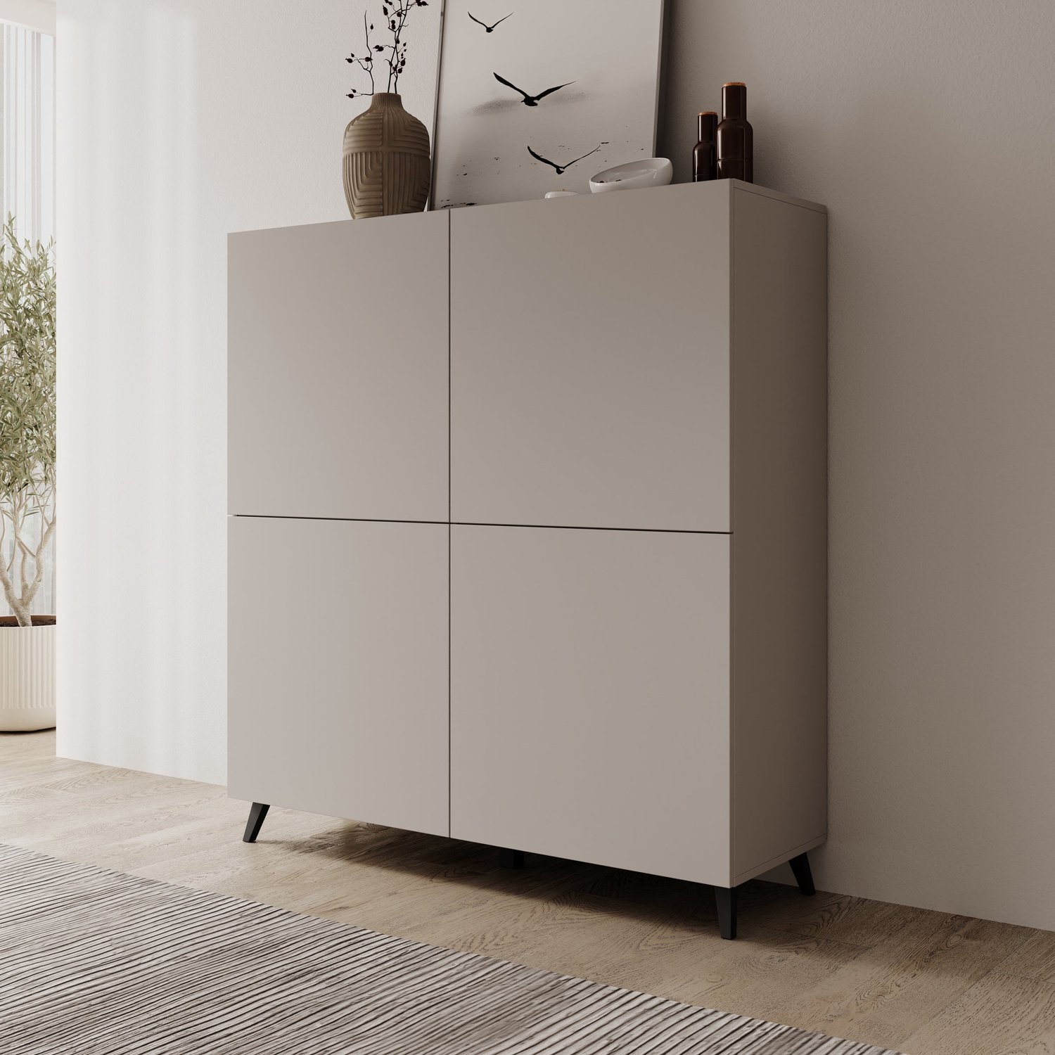 MEUBELLA Pulse - Dressoir - Beige - 120x40x130 cm