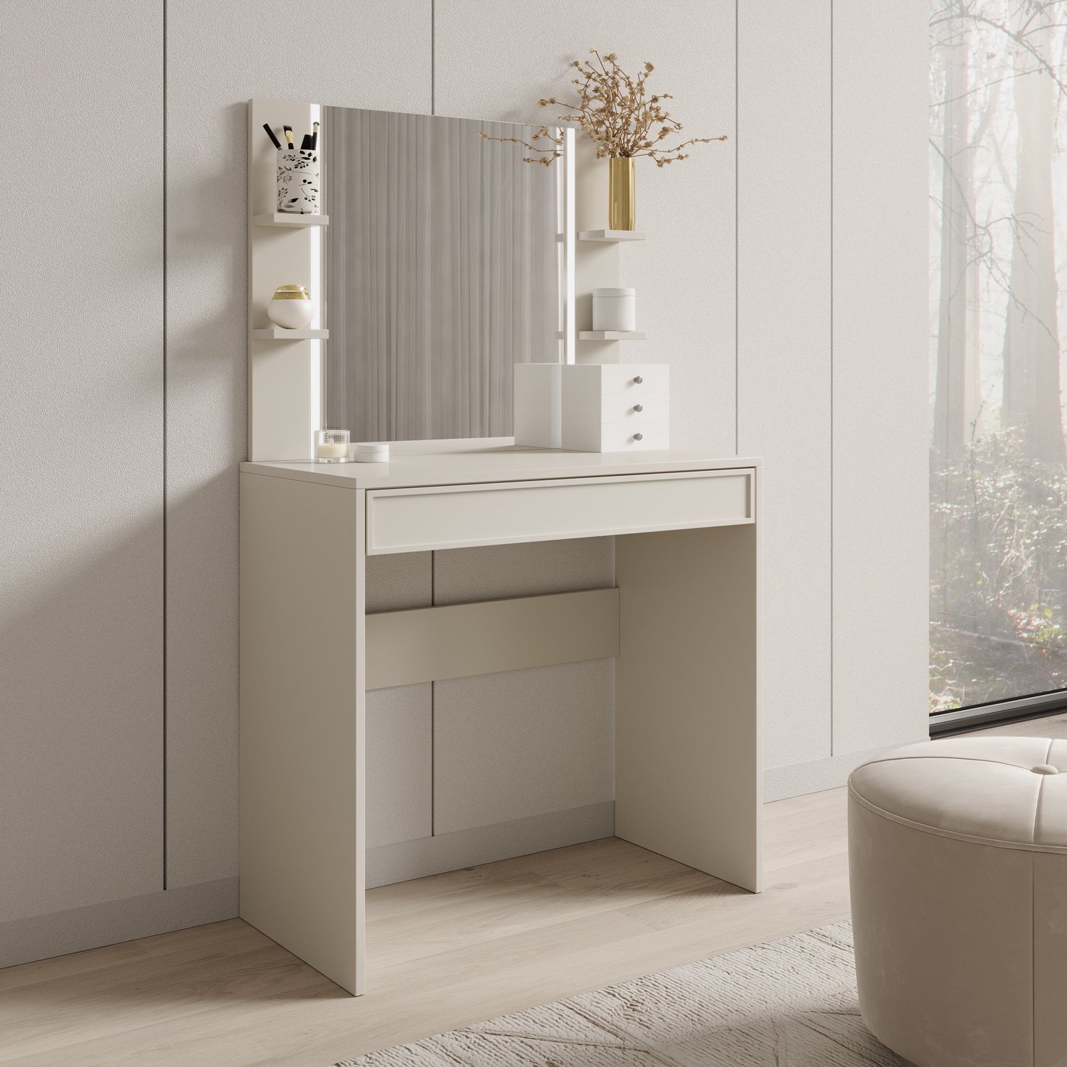 MEUBELLA Dominica - Kaptafel - Beige - 80x40 cm