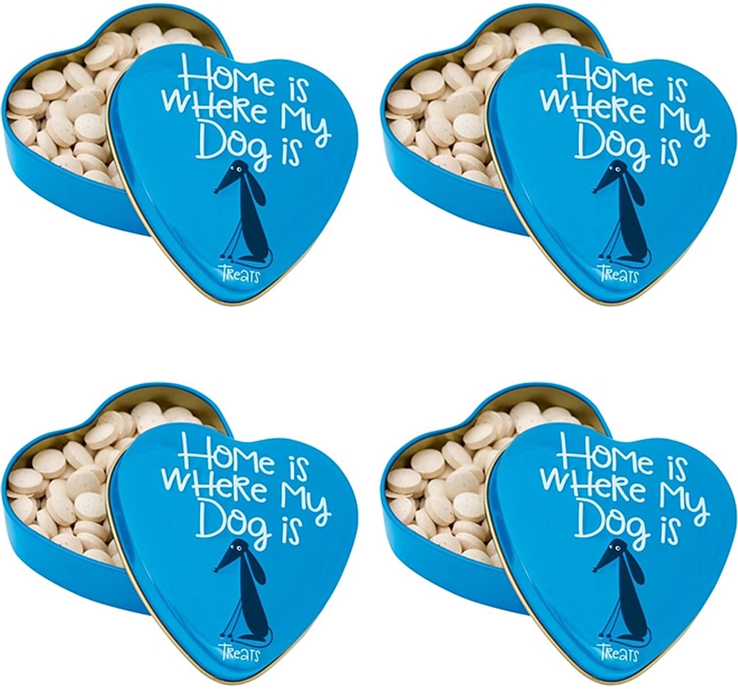 Hondensnacks Sanal - Hartenblik Snoepjes met Vitaminen 60gr - 4 stuks - Multipack