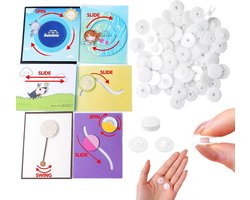 150 Pairs Snap'n Slides voor Spinner Swing Arm Kaarten; Ronde In elkaar grijpende Schijven voor Interactieve Kaarten, DIY Scrapbooking en Creatief Knutselen