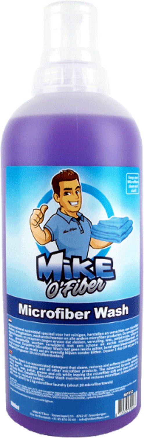 Mike O'Fiber Microfiber Wash - Microvezeldoeken Wasmiddel - 1000ml - Voor Optimaal Zachte doeken