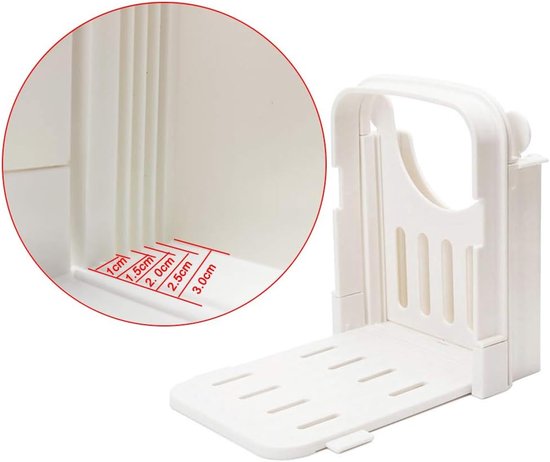 Opvouwbare broodsnijgids - met 5 instelbare snijdiktes – voor brood, bagels, broden en sandwiches - Broodsnijder hulpmiddel - Broodsnijder - Broodsnijmachine handmatig - Broodsnij plank - Must have voor in de keuken — afbeelding 5