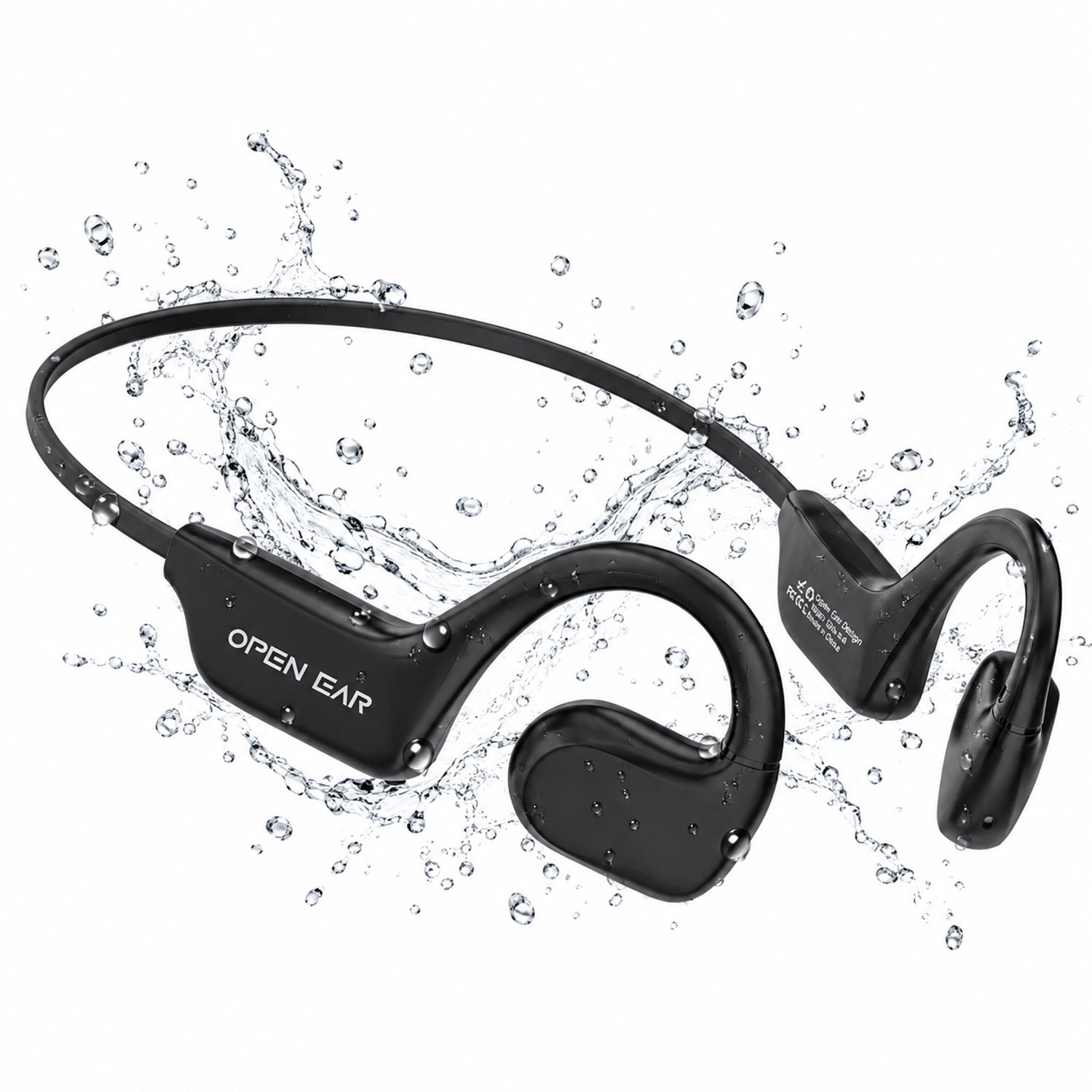 Guardyan® Bone Conduction Headphone – Sport Oortjes Draadloos – Open Ear Hoofdtelefoon – Hardloop Oordopjes – Bluetooth – IPX5 Waterbestendig – Zwart