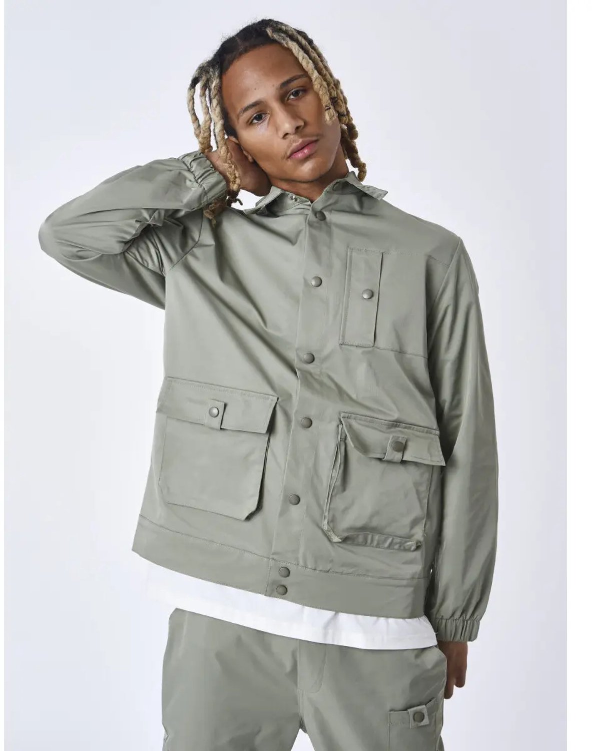 Multi-pocket jas Project X Paris Groen