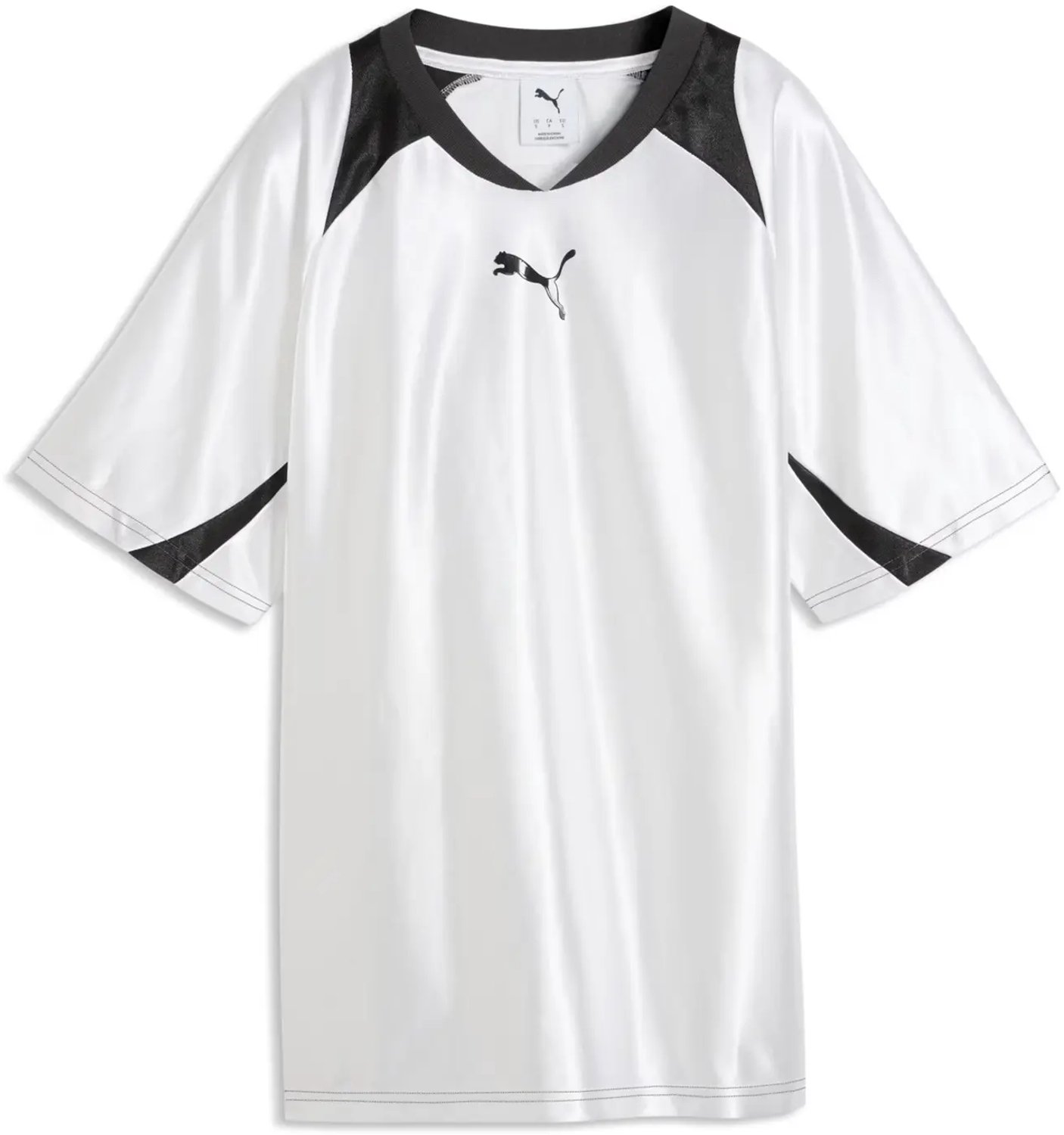 T-shirt bedrukt mesh vrouw Puma Cat Logo Wit