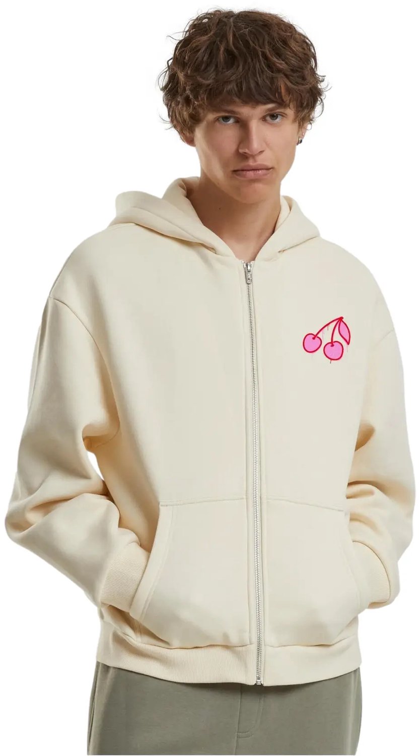 Hooded sweatshirt met rits Mister Tee Cherries Whitesand
