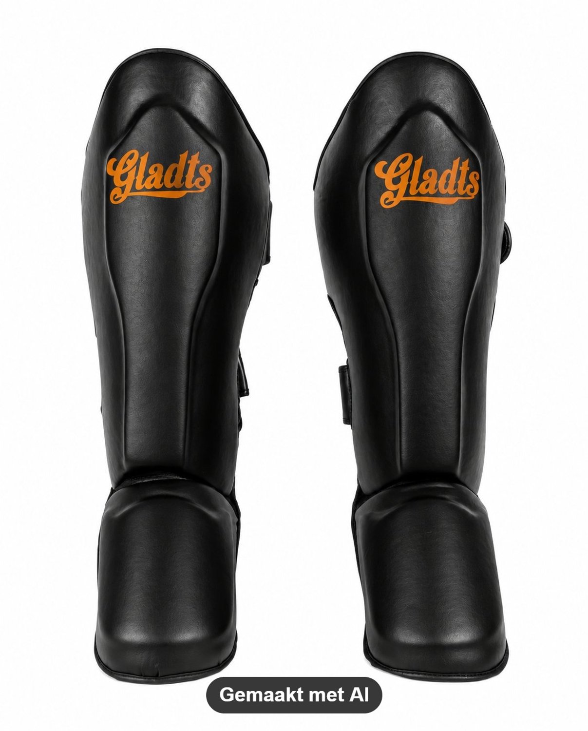 Gladts Scheenbeschermers – Zwart/Oranje – Maat M – Kickboksen, Muay Thai en MMA