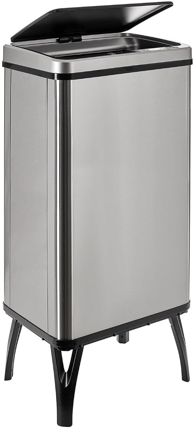 Intelligente Vuilnisemmer - Grijs - 50 L - Automatisch Openend - Voor Keuken, Kantoor en Thuis
