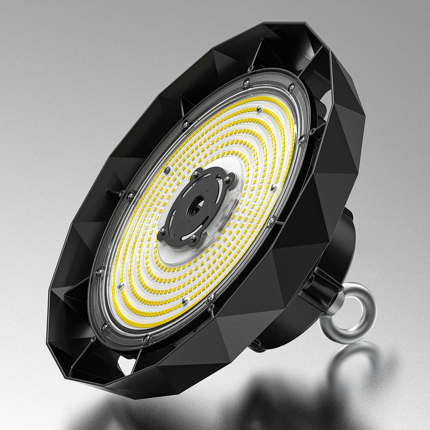 ANTENLICHT LED UFO High Bay 200W - Industrielamp voor Hoge Hallen, Fabriek en Sporthal - 34000 lm - 6000K - IP65 - Vervangt 600W - 50.000 Uur Zwart-200W